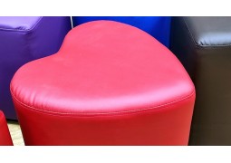 Пуфик-банкетка для примерки обуви (червоне серце)